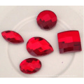 Perles de pierres de dos plat rouge léger de Siam pour des bijoux